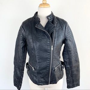 Metaphor Black Faux Leather Jacket
